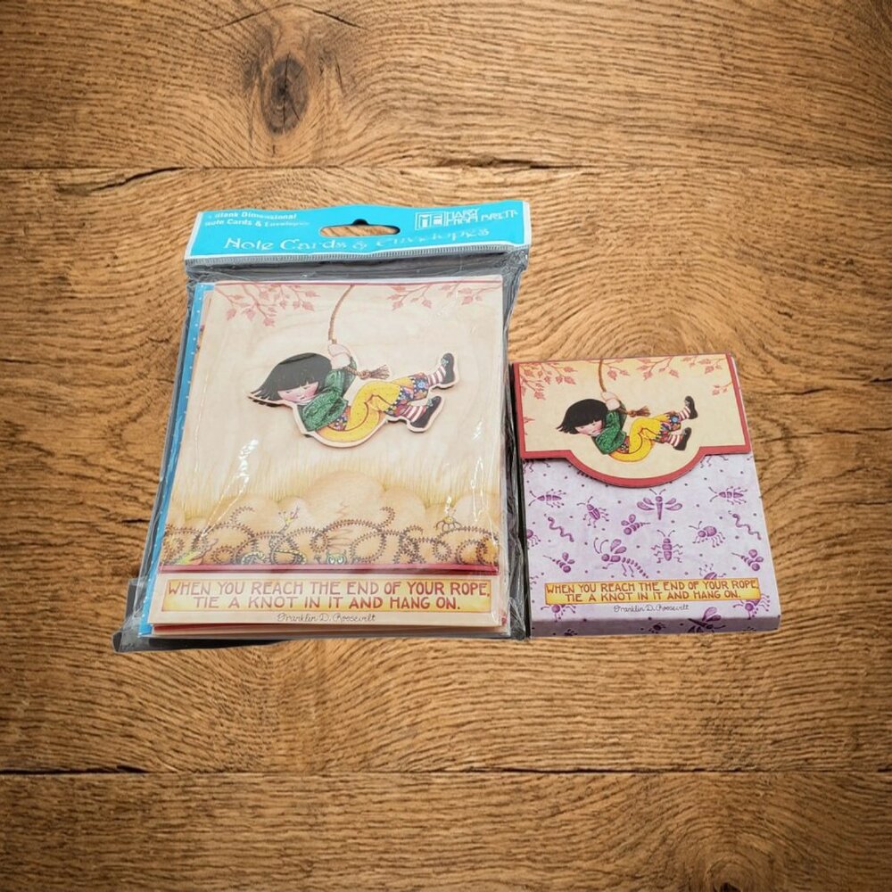 Mary Engelbreit End of Rope Quote Note Cards List Pad Set 3D Dimensional